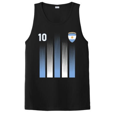 Argentinaian Jersey Argentina Soccer Jersey 10 Football Fan PosiCharge Competitor Tank