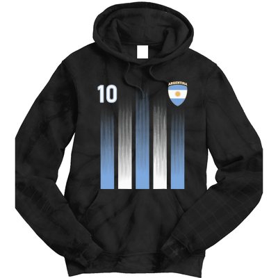 Argentinaian Jersey Argentina Soccer Jersey 10 Football Fan Tie Dye Hoodie