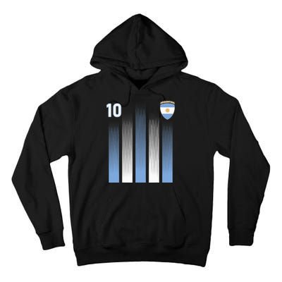 Argentinaian Jersey Argentina Soccer Jersey 10 Football Fan Tall Hoodie