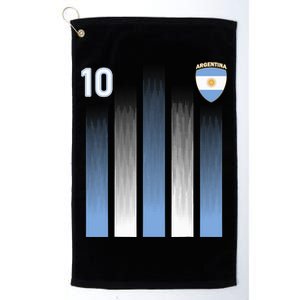 Argentinaian Jersey Argentina Soccer Jersey 10 Football Fan Platinum Collection Golf Towel