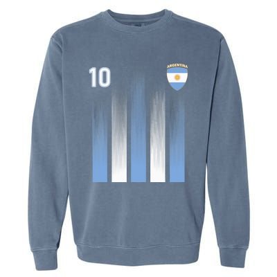 Argentinaian Jersey Argentina Soccer Jersey 10 Football Fan Garment-Dyed Sweatshirt