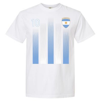 Argentinaian Jersey Argentina Soccer Jersey 10 Football Fan Garment-Dyed Heavyweight T-Shirt