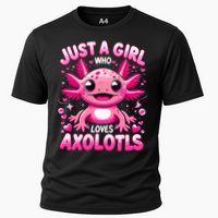 Axolotl Just A Girl Who Loves Axolotls  Cooling Performance Crew T-Shirt