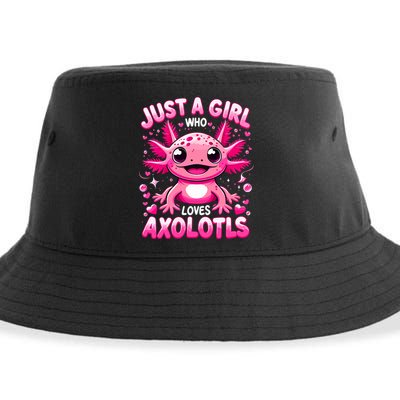 Axolotl Just A Girl Who Loves Axolotls  Sustainable Bucket Hat