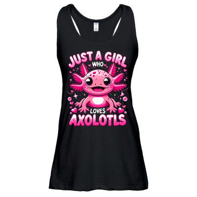 Axolotl Just A Girl Who Loves Axolotls  Ladies Essential Flowy Tank