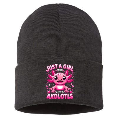 Axolotl Just A Girl Who Loves Axolotls  Sustainable Knit Beanie