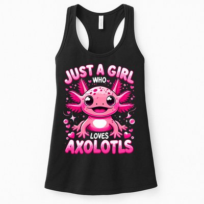 Axolotl Just A Girl Who Loves Axolotls  Womens Tank Top