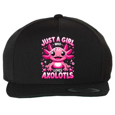Axolotl Just A Girl Who Loves Axolotls  Wool Snapback Cap