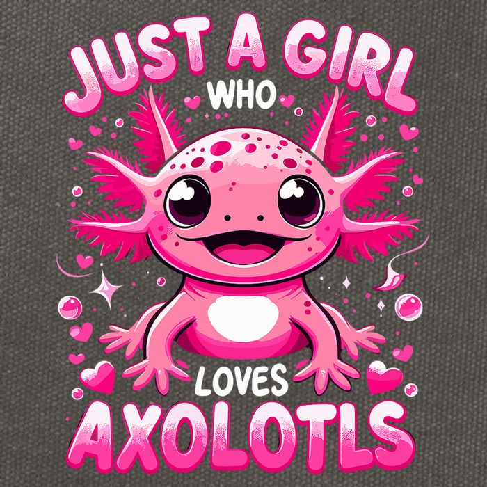 Axolotl Just A Girl Who Loves Axolotls  Cotton Canvas Backpack