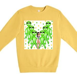 Aliens Jumbo Alien Inflate Toys Giant Alien Blowup Balloons For Alien Premium Crewneck Sweatshirt