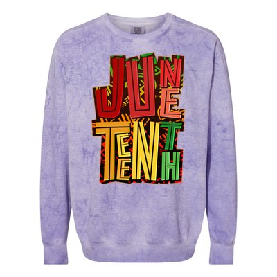 Abstract Juneteenth African Pattern Colorblast Crewneck Sweatshirt