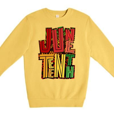 Abstract Juneteenth African Pattern Premium Crewneck Sweatshirt