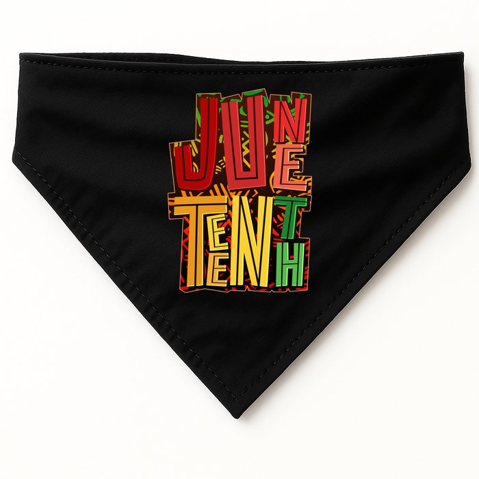 Abstract Juneteenth African Pattern USA-Made Doggie Bandana
