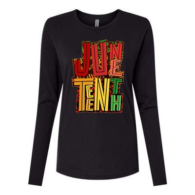 Abstract Juneteenth African Pattern Womens Cotton Relaxed Long Sleeve T-Shirt