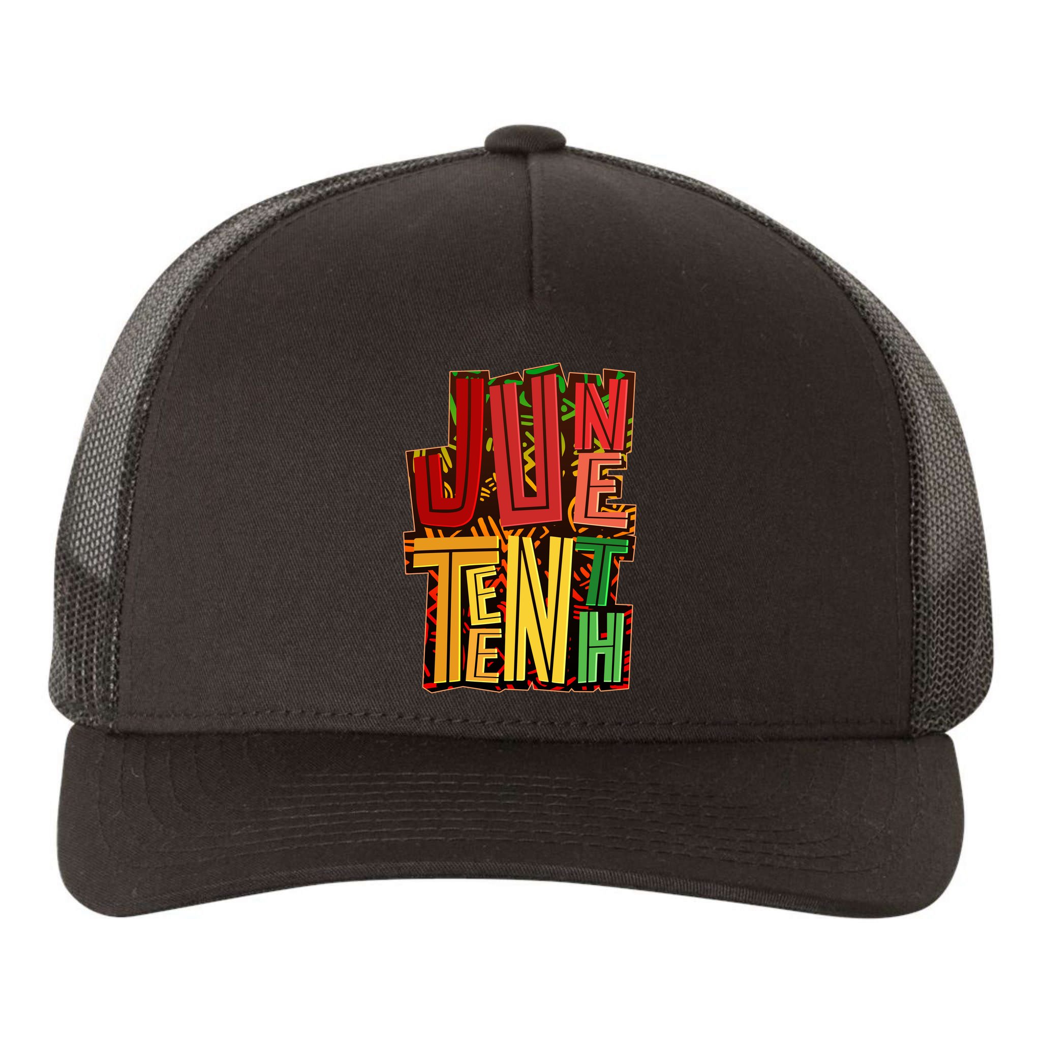 Abstract Juneteenth African Pattern Yupoong Adult 5-Panel Trucker Hat