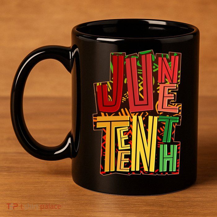 Abstract Juneteenth African Pattern 11oz C Handle Ceramic Mug