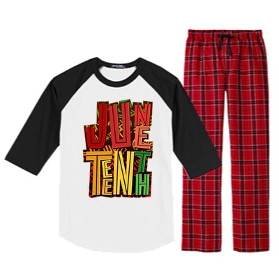 Abstract Juneteenth African Pattern Raglan Sleeve Pajama Set