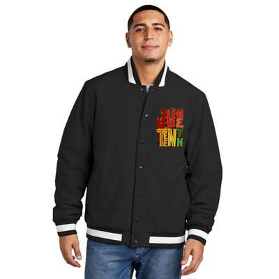 Abstract Juneteenth African Pattern Insulated Varsity Jacket