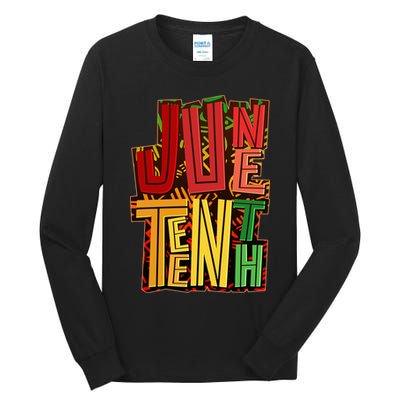 Abstract Juneteenth African Pattern Tall Long Sleeve T-Shirt