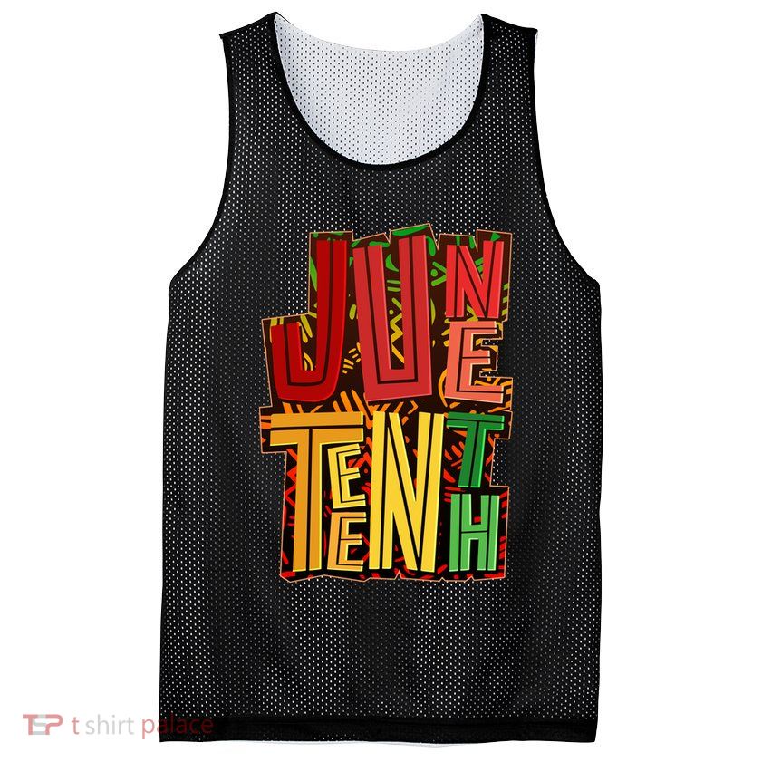 Abstract Juneteenth African Pattern Mesh Reversible Basketball Jersey Tank