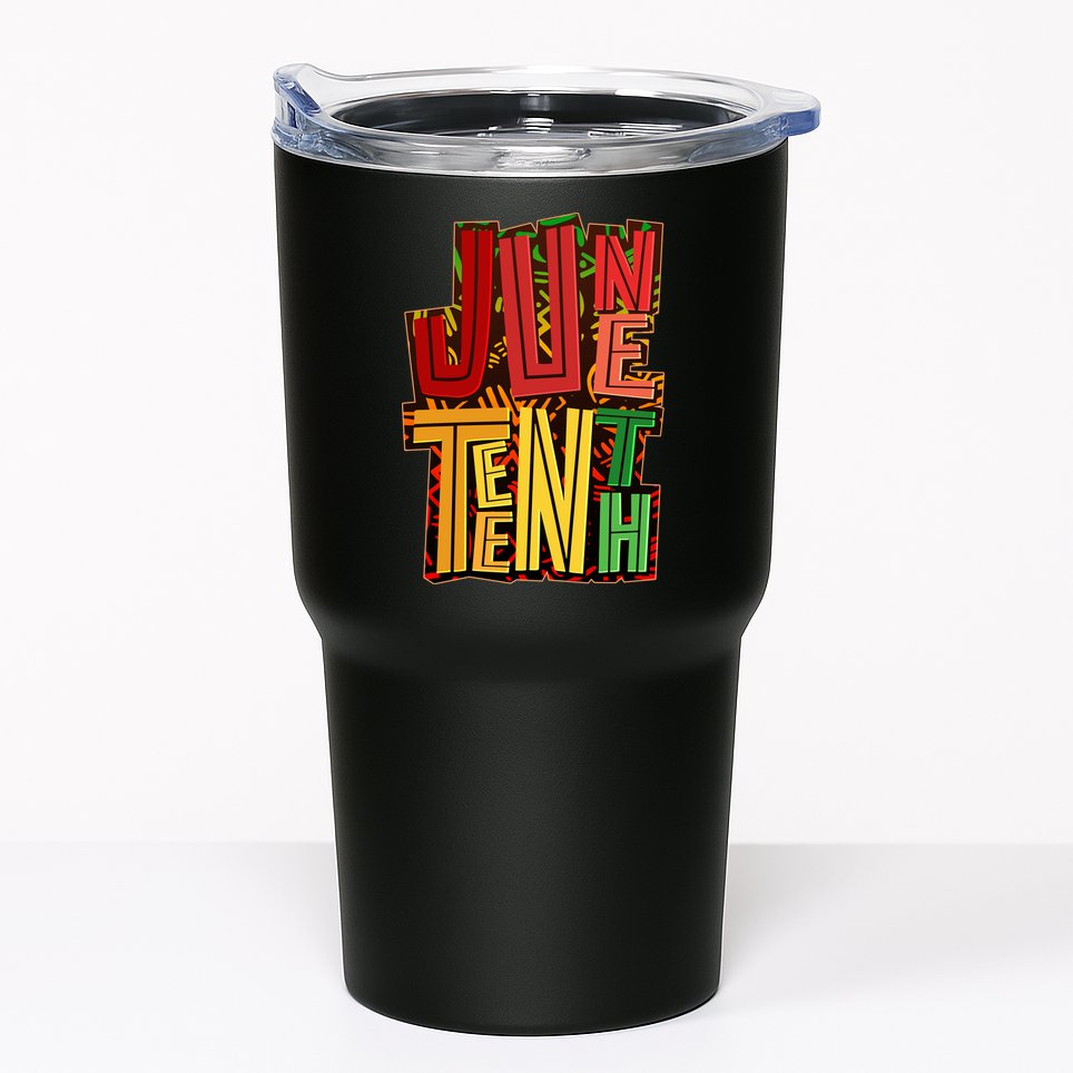 Abstract Juneteenth African Pattern Tumbler