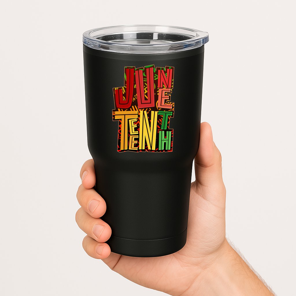 Abstract Juneteenth African Pattern Tumbler