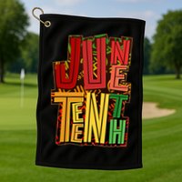 Abstract Juneteenth African Pattern Golf Towel