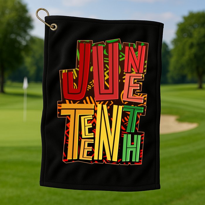 Abstract Juneteenth African Pattern Golf Towel