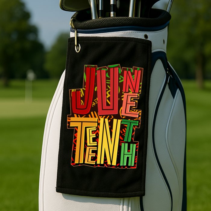Abstract Juneteenth African Pattern Golf Towel