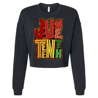 Abstract Juneteenth African Pattern Cropped Pullover Crew