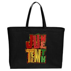 Abstract Juneteenth African Pattern Cotton Canvas Jumbo Tote