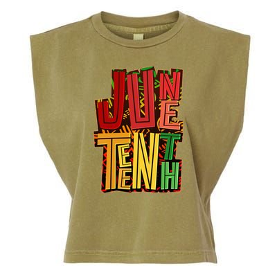 Abstract Juneteenth African Pattern Garment-Dyed Women's Muscle Tee