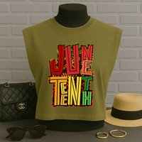 Abstract Juneteenth African Pattern Garment-Dyed Women's Muscle Tee