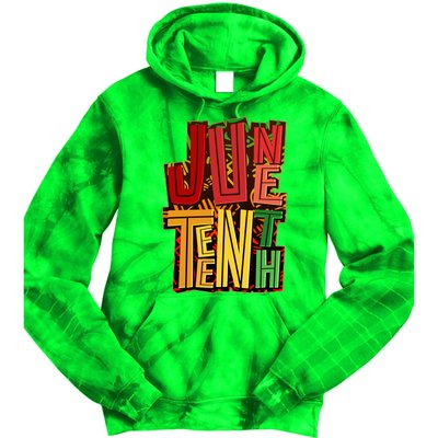 Abstract Juneteenth African Pattern Tie Dye Hoodie