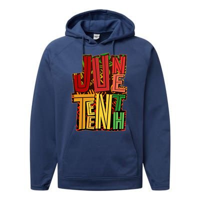 Abstract Juneteenth African Pattern Performance Fleece Hoodie