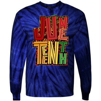 Abstract Juneteenth African Pattern Tie-Dye Long Sleeve Shirt