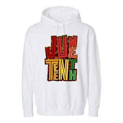 Abstract Juneteenth African Pattern Garment-Dyed Fleece Hoodie