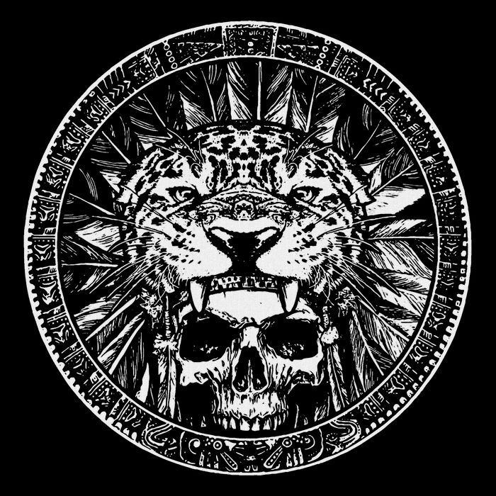 Aztec Jaguar Ancient Warrior Native Mexican Mythology V-Neck T-Shirt