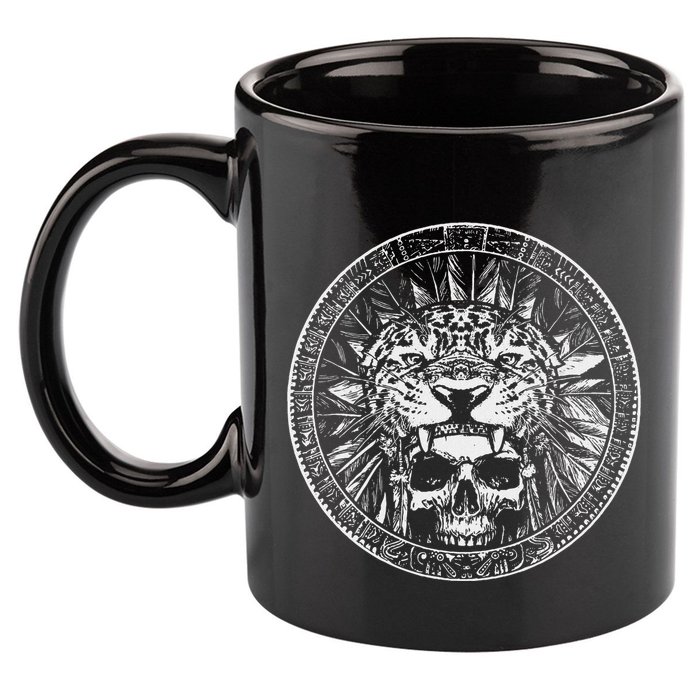 Aztec Jaguar Ancient Warrior Native Mexican Mythology 11oz C Handle Ceramic Mug