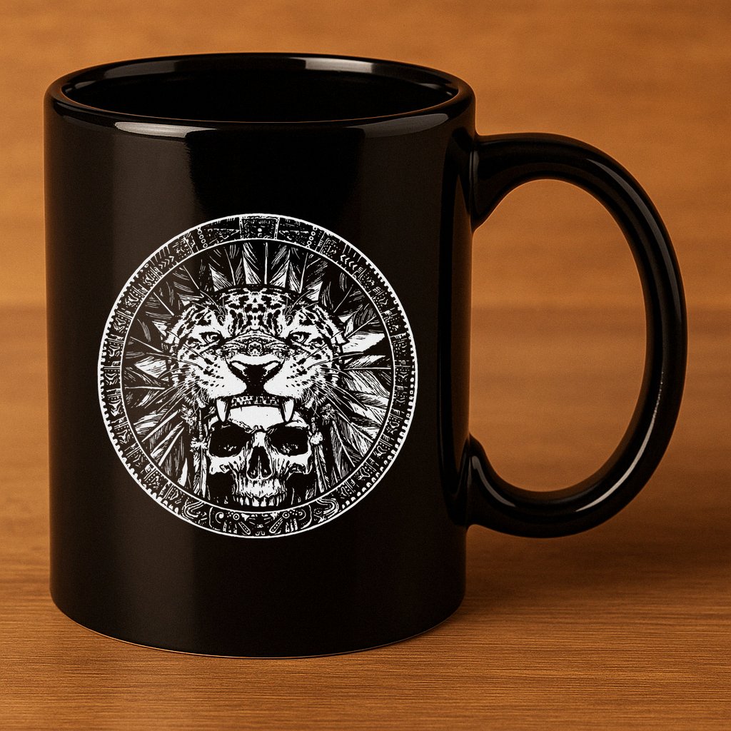 Aztec Jaguar Ancient Warrior Native Mexican Mythology 11oz C Handle Ceramic Mug