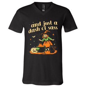 And Just A Dash Of Sass Baby Halloween Witch V-Neck T-Shirt