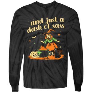 And Just A Dash Of Sass Baby Halloween Witch Tie-Dye Long Sleeve Shirt