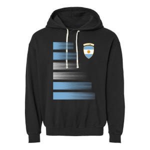 Argentinian Jersey Argentina Soccer Jersey Football Fan Garment-Dyed Fleece Hoodie