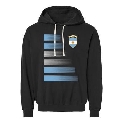 Argentinian Jersey Argentina Soccer Jersey Football Fan Garment-Dyed Fleece Hoodie