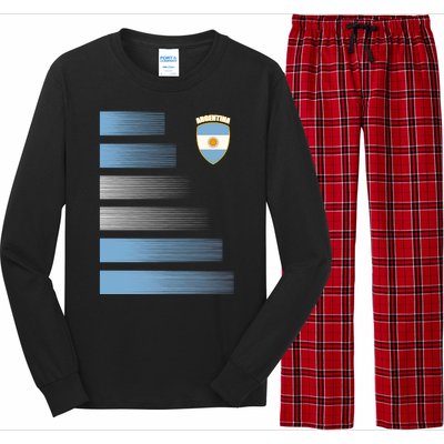 Argentinian Jersey Argentina Soccer Jersey Football Fan Long Sleeve Pajama Set