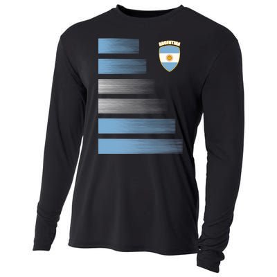 Argentinian Jersey Argentina Soccer Jersey Football Fan Cooling Performance Long Sleeve Crew