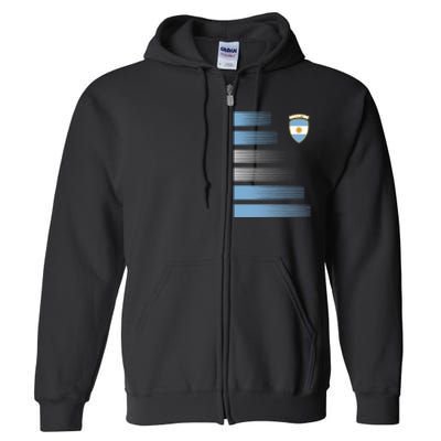 Argentinian Jersey Argentina Soccer Jersey Football Fan Full Zip Hoodie