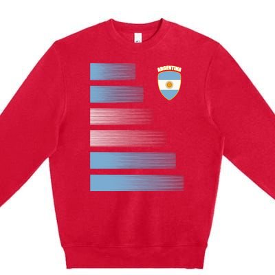 Argentinian Jersey Argentina Soccer Jersey Football Fan Premium Crewneck Sweatshirt