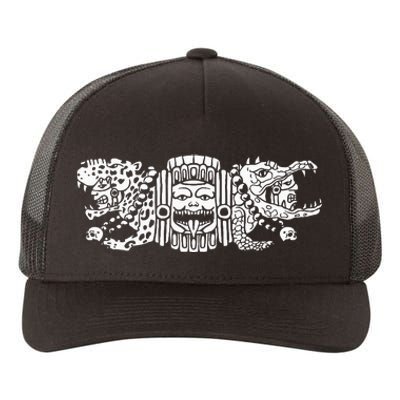 Aztec Jaguar Aztec Crocodile Mayan Yupoong Adult 5-Panel Trucker Hat