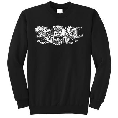 Aztec Jaguar Aztec Crocodile Mayan Sweatshirt